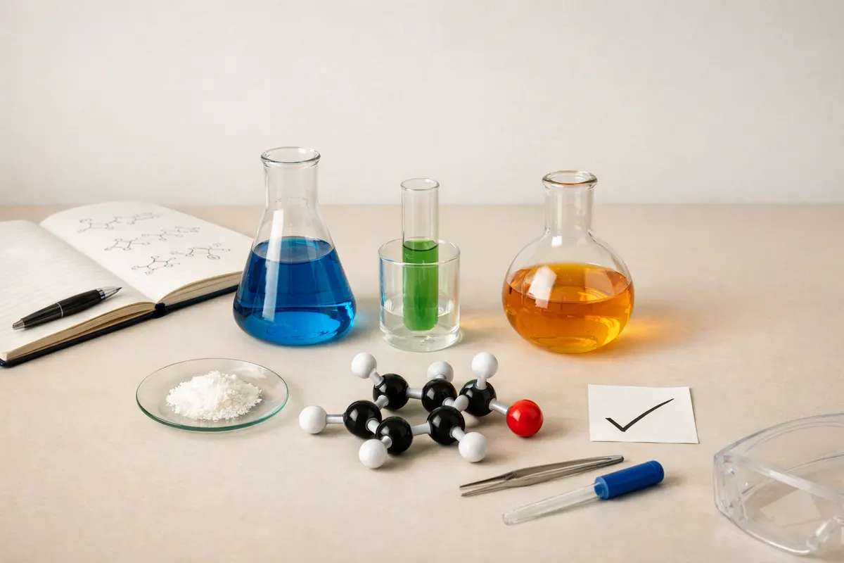 ChemistryAI worked example showing the chemistry method step by step with the check at the end