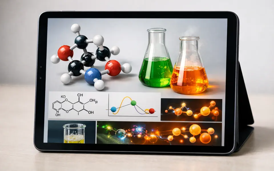 Close-up visual clues that help distinguish chemistry ai tutor